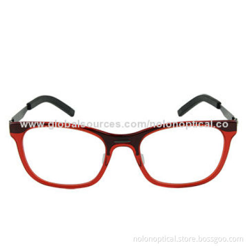 High-quality Metal Reading Glasses Frame with Acetate Temple, Logos Can be Printed